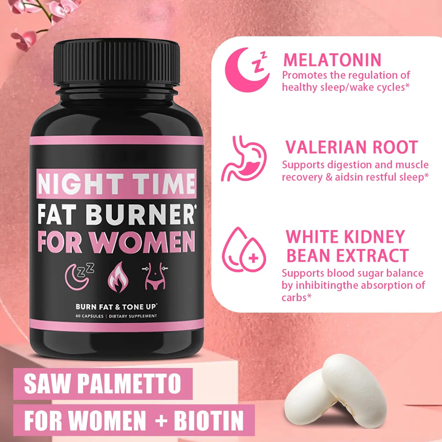 WISHCA White Kidney Bean Extract Capsules: Extra Strength Sugar & Carb Blocker, Plant-Based Energy (60 Count) - WISHCA