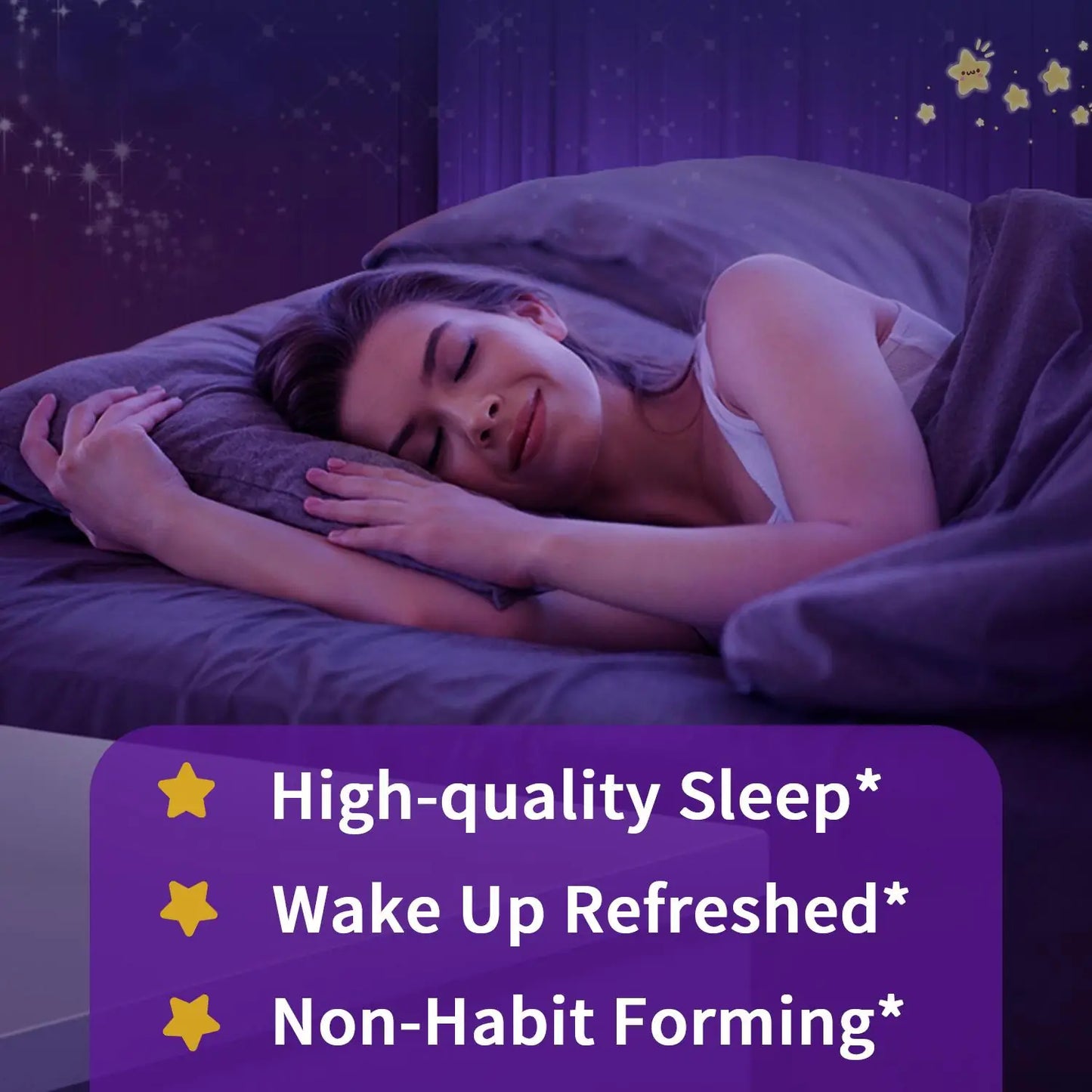 WISHCA GABA Sleep Gummy – Blueberry Flavor | High-Quality Sleep Support | 60 Count