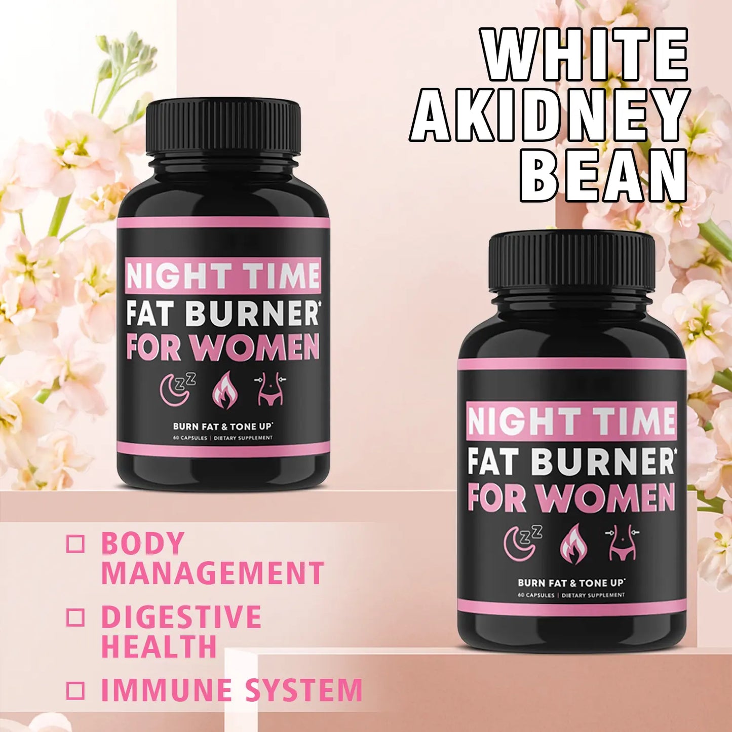 WISHCA White Kidney Bean Extract Capsules: Extra Strength Sugar & Carb Blocker, Plant-Based Energy (60 Count) - WISHCA