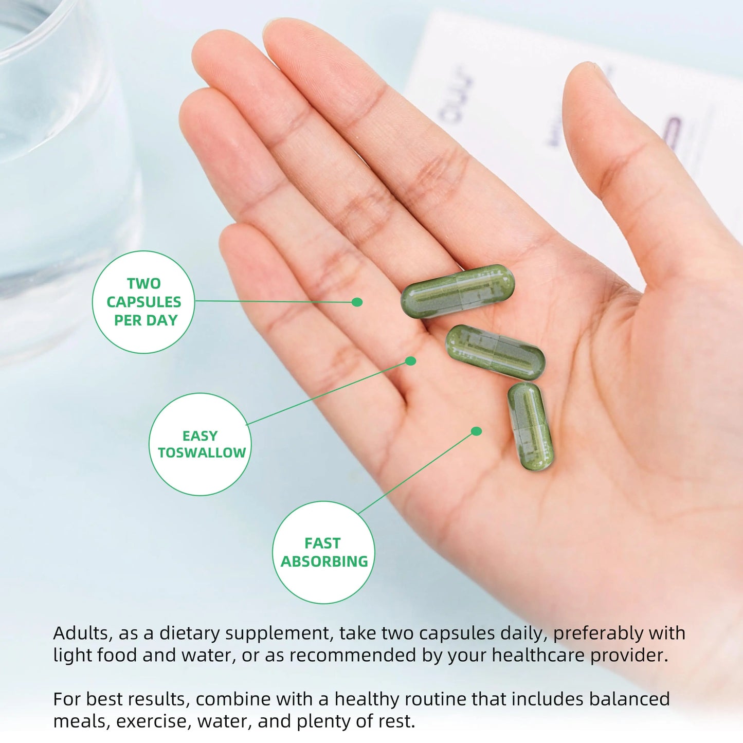 WISHCA Moringa Capsules: Energy, Gut & Immune Support (60ct)