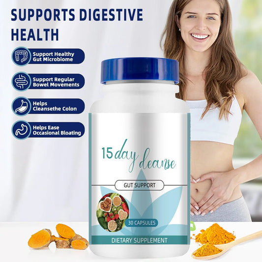 WISHCA 15-Day Cleanse Capsules: Supporting Your Digestive Wellness Journey (30 Count)