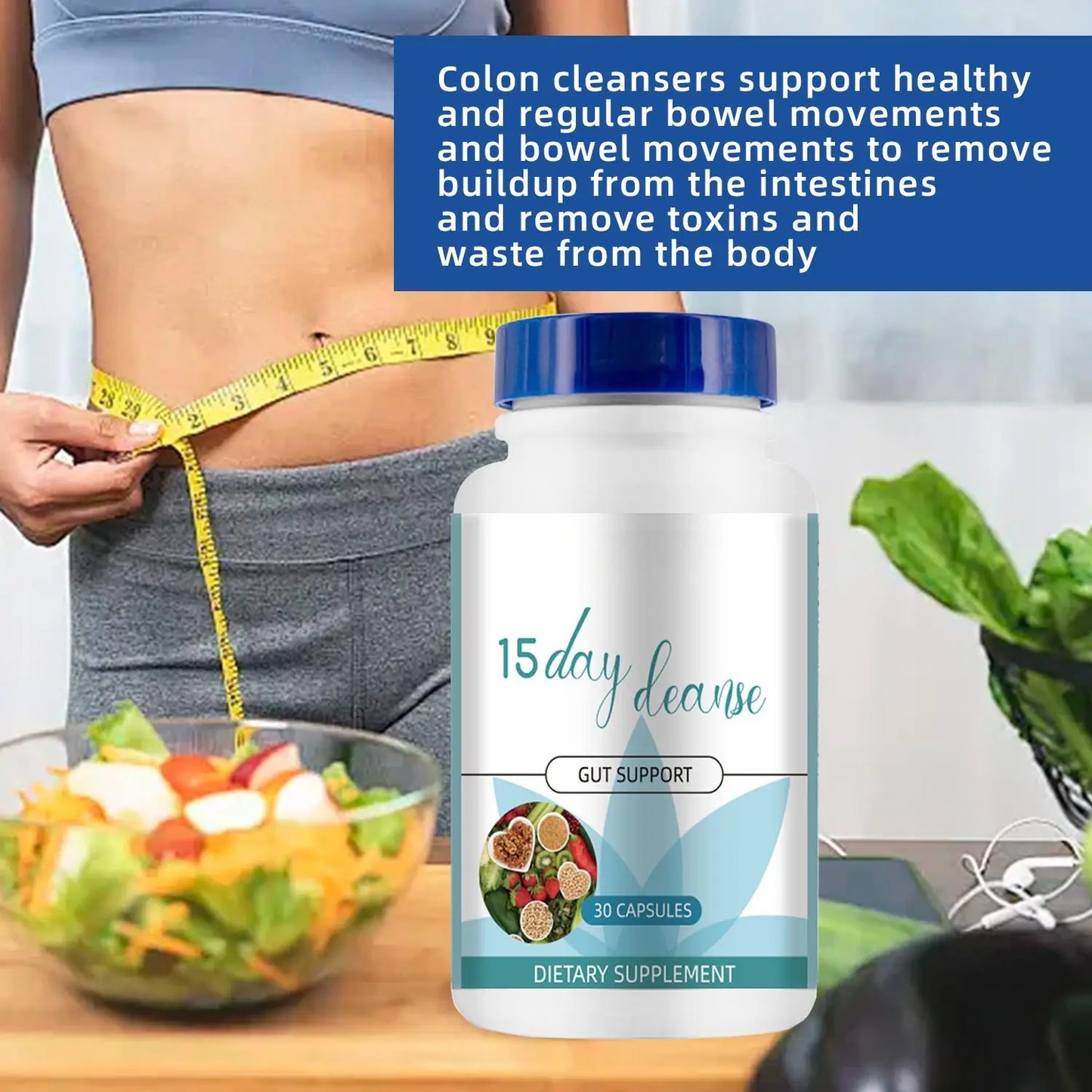 WISHCA 15-Day Cleanse Capsules: Supporting Your Digestive Wellness Journey (30 Count)